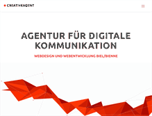 Tablet Screenshot of creativeagent.ch